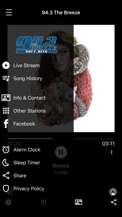 Screenshot 2 of WZNL 94.3 The Breeze App