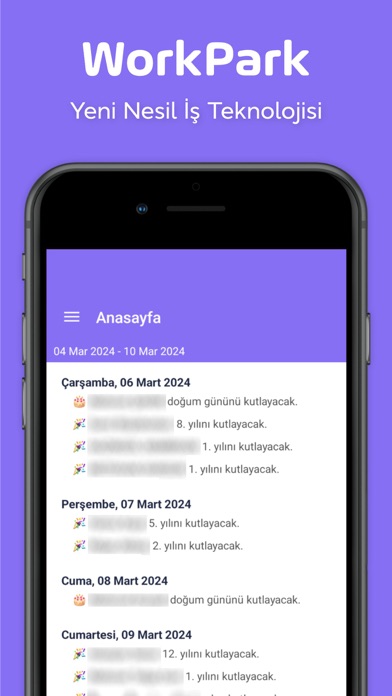 WorkPark - İK ve Ekip Yönetimi app screenshot