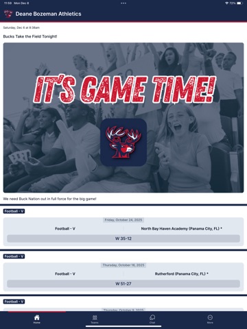 Deane Bozeman Athletics iPad screenshot