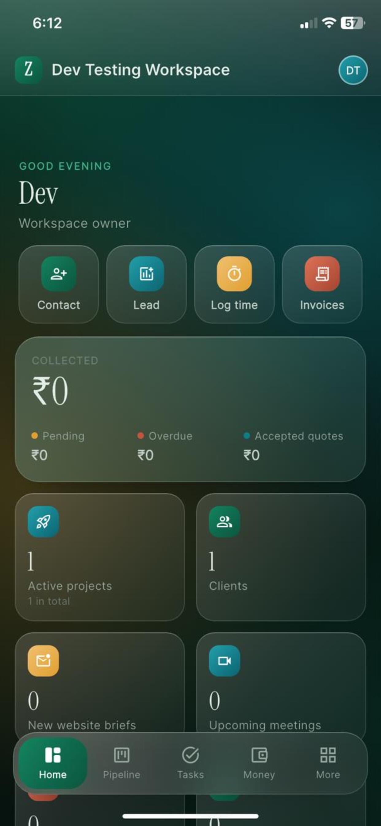 Screenshot 1 of Zygonich CRM
