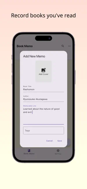 Bookmemo - One-Line Book Memo screenshot 3