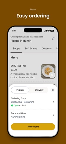 Chaba Thai Restaurant To Go iPhone screenshot