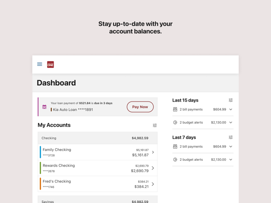 Credit Union ONE (Michigan) iPad screenshot