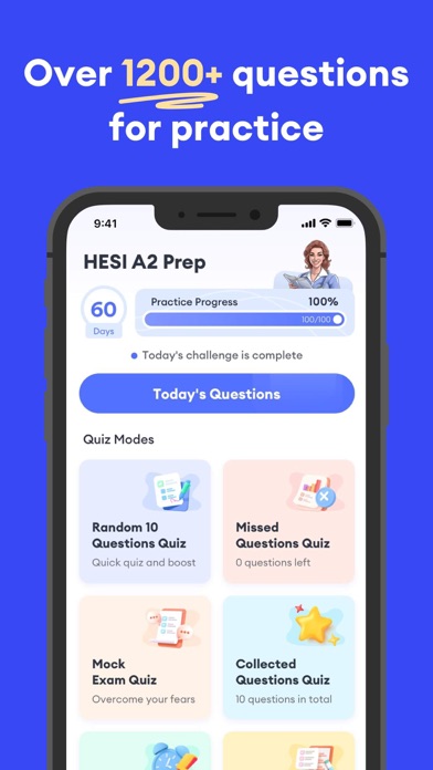 HESI® A2 Exam Prep Practice iPhone screenshot 1 - Education app