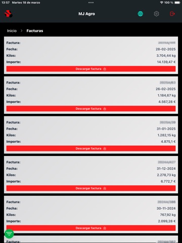 MJ Agro iPad screenshot