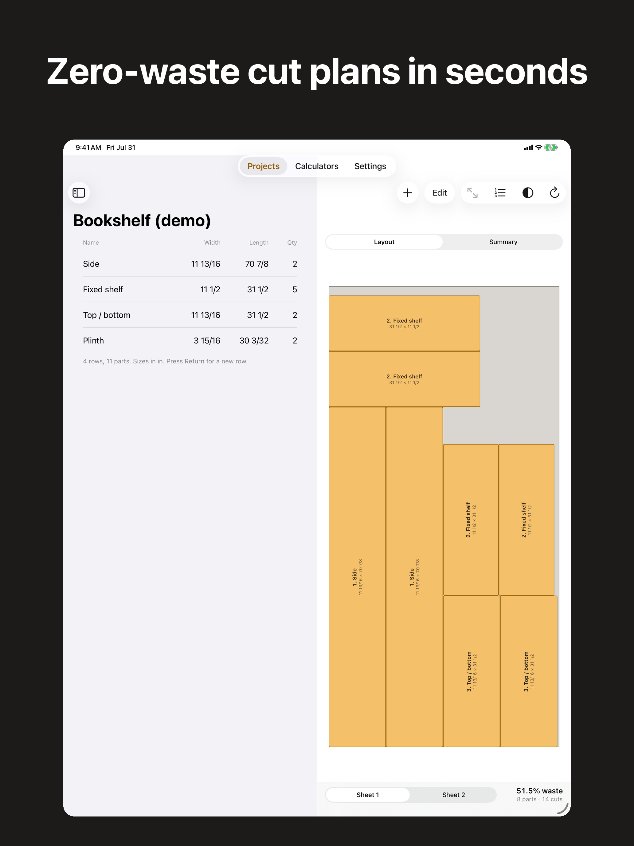 SawKit: Cut List Optimizer screenshot 6