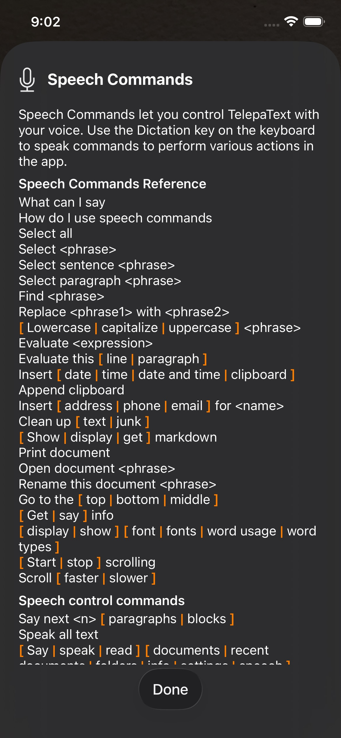 TelepaText - editor, speech screenshot 6
