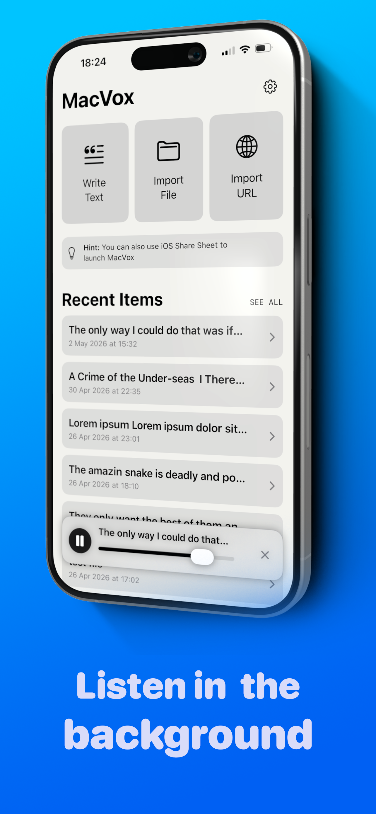 ReadMe: Text to speech screenshot 4