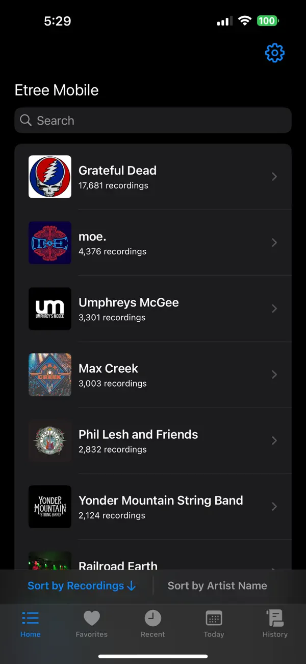 Screenshot #1 pour Etree Mobile