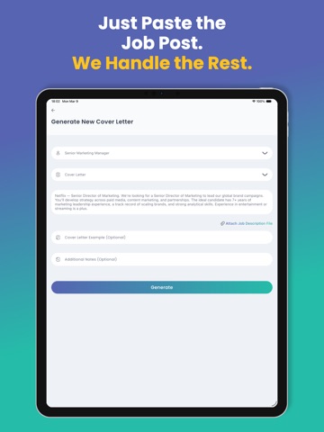 Proposaic: Cover Letter Writer iPad screenshot
