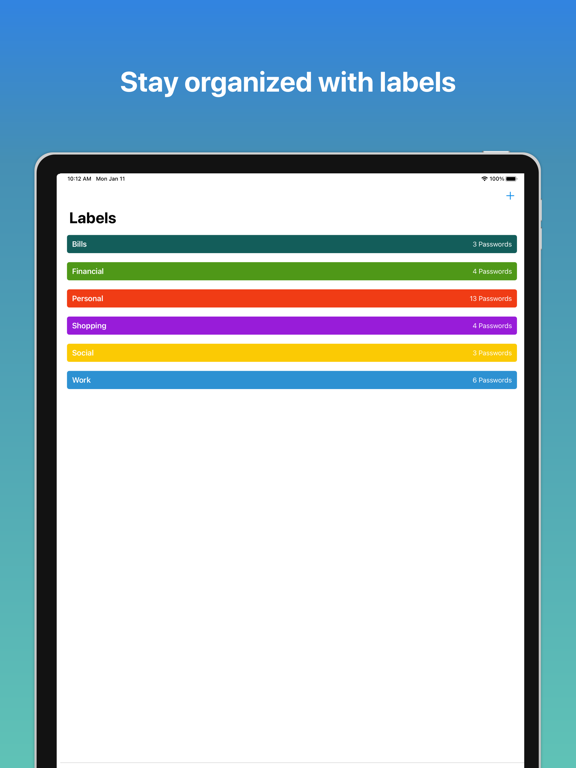 IronCrypto - Password Manager iPad screenshot 5 - Productivity app