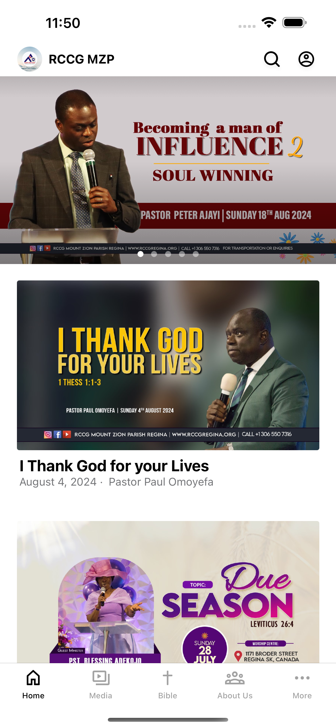 RCCG Mount Zion Regina SK