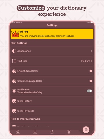 Greek | Greek Dictionary iPad screenshot