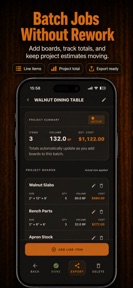 Board Foot Calculator WoodPro screenshot