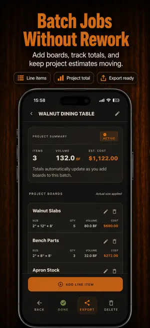 Board Foot Calculator WoodPro screenshot 2