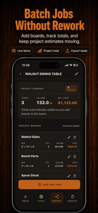 Board Foot Calculator WoodPro screenshot 2