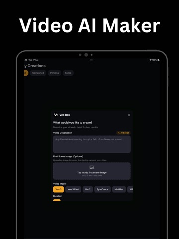 Ai Video Generator - Viveo iPad screenshot