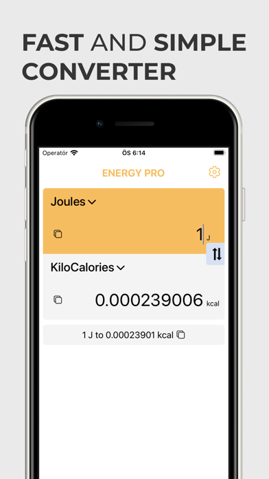 Screenshot #1 pour Energy Converter Joule Kcal