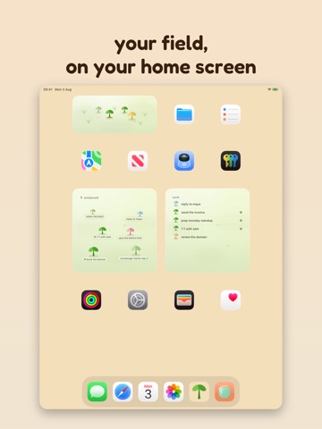 spudnote: calm notes iPad screenshot