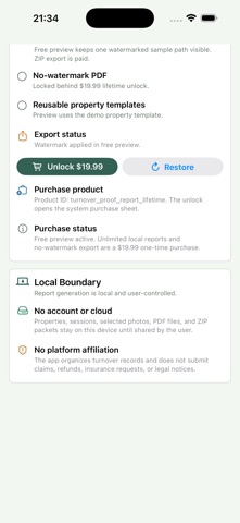 Turnover Proof Report Screenshot 6 of 7