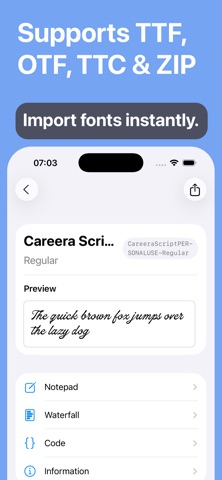 Fonts - Install any Font screenshot