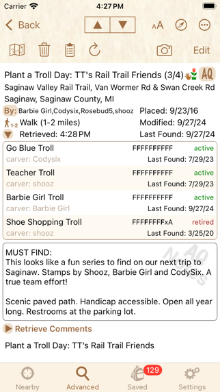 Clue Tracker for Letterboxing Screenshot