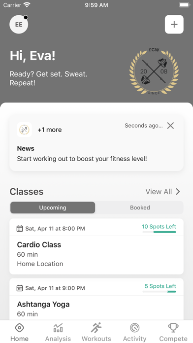 FCW Member App Screenshot