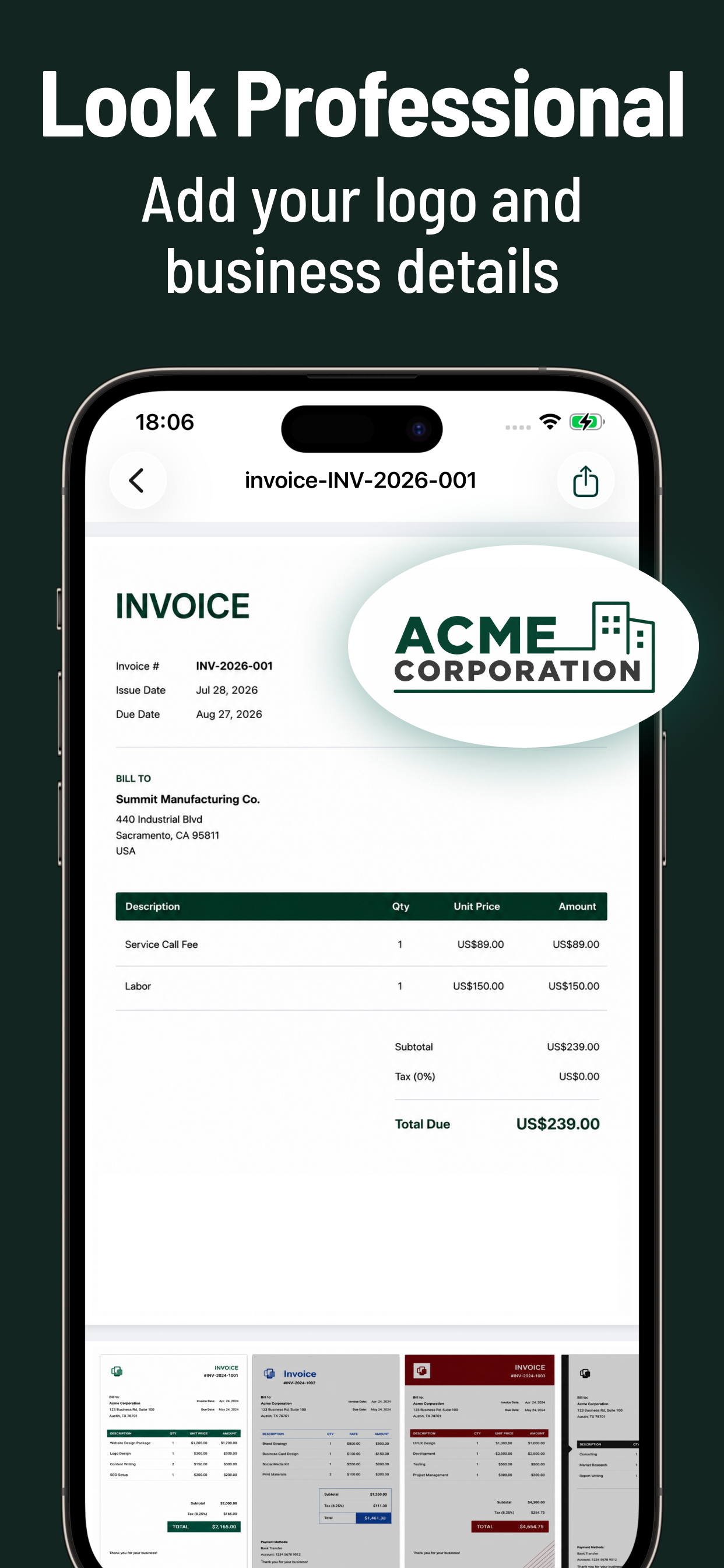Invoice Maker ． screenshot 3