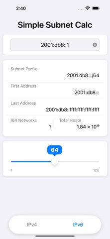 Simple Subnet Calc Screenshot 1 of 5