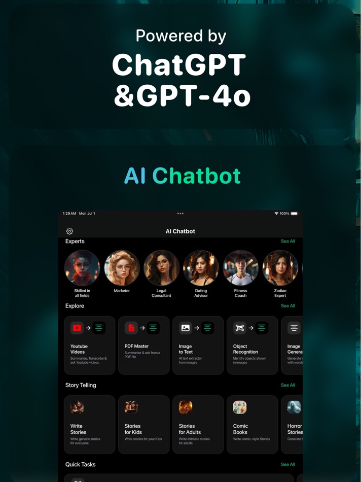 #1. Chat DNE : AI Chatbot App (iOS) Podle: Mohammed Ali