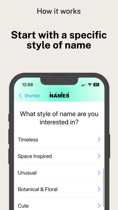 Tiny Names: Find a baby name Screenshot