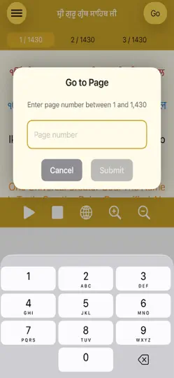 Screenshot von Sri Guru Granth Sahib Ji auf dem iPhone 5