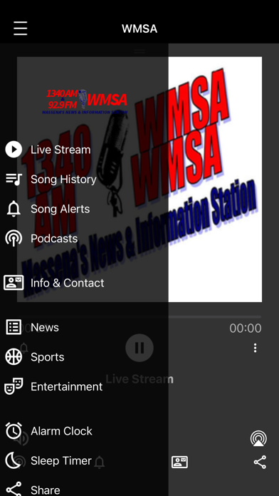 WMSA Radio Screenshot