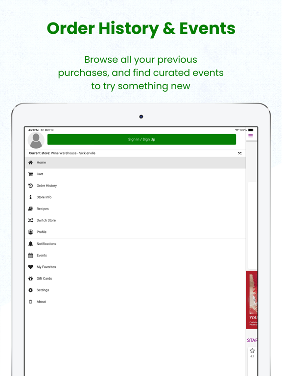 Wine Warehouse NJ iPad screenshot 2 - Shopping app