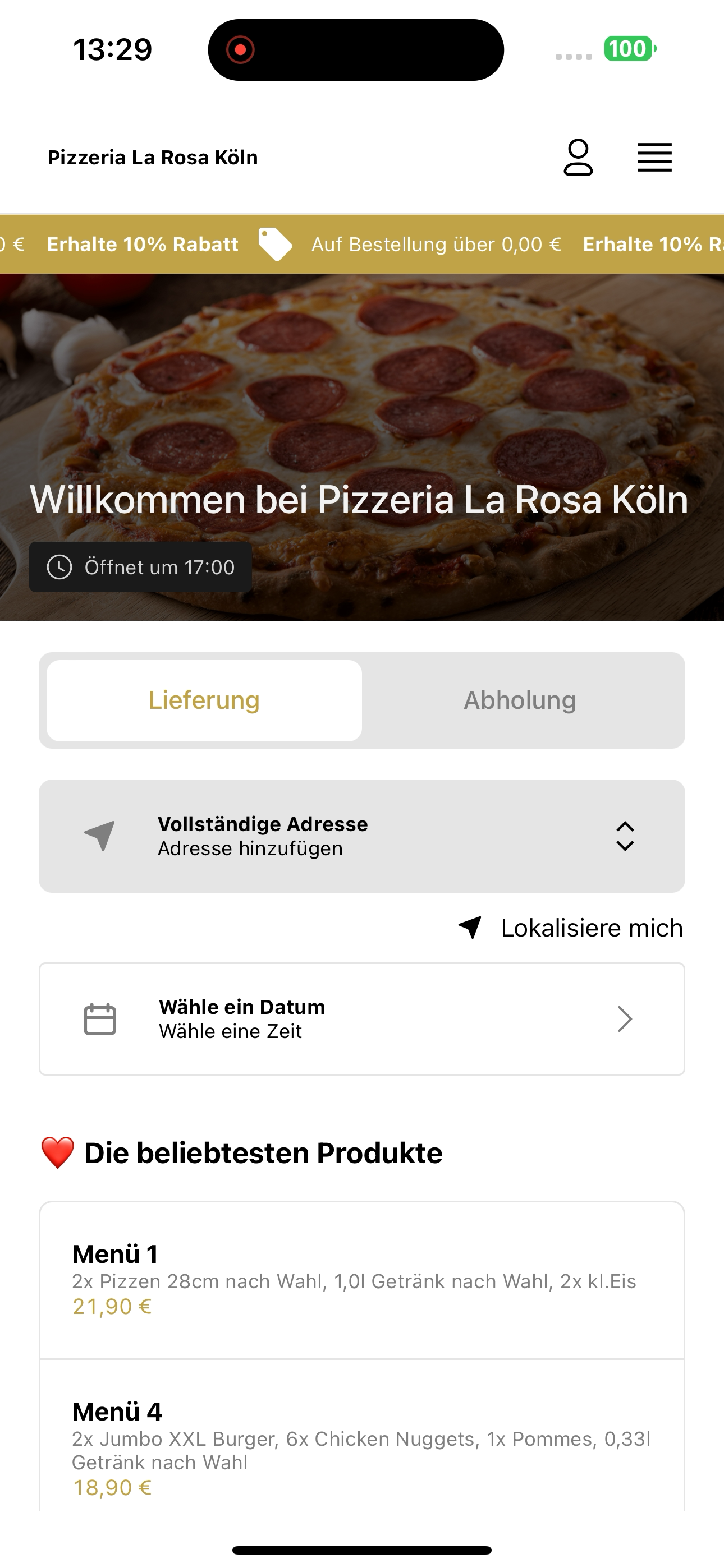 Pizzeria La Rosa DE screenshot 5