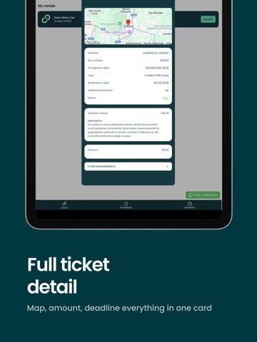 Transigo iPad screenshot