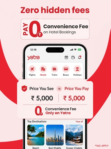 Yatra - Flights, Hotels & Cabs iPad screenshot 5