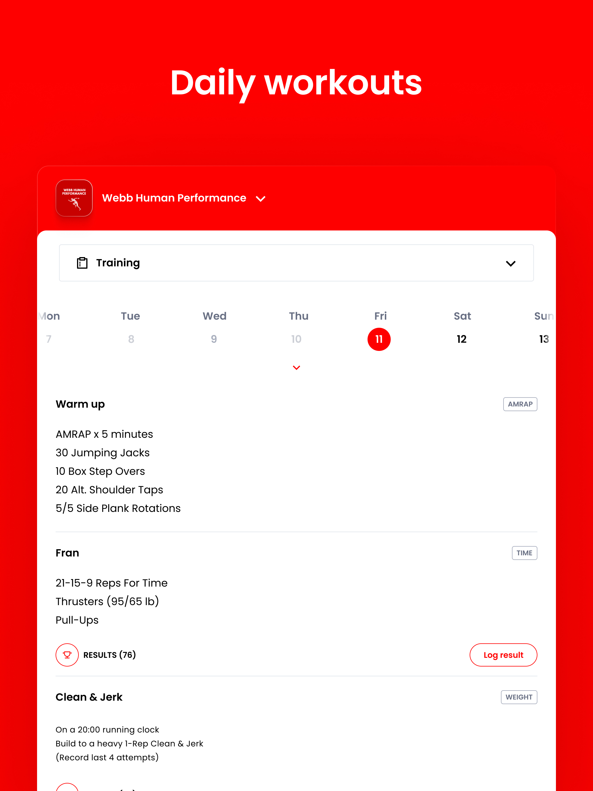 Webb Human Performance screenshot 8