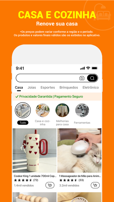Temu: Compre como bilionário App Store preview screenshot 3