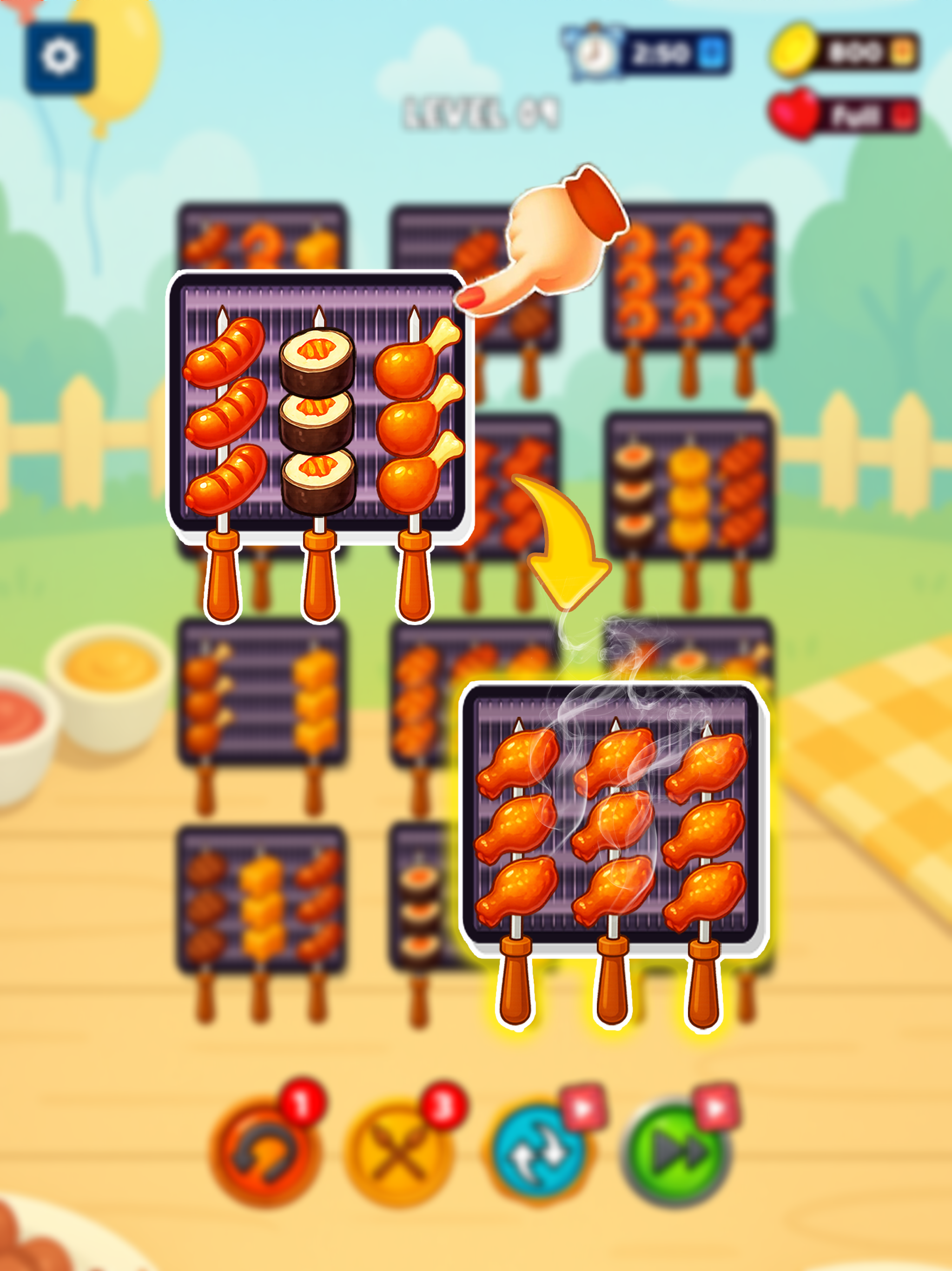 Foodie blast:Flip Sort match screenshot 6