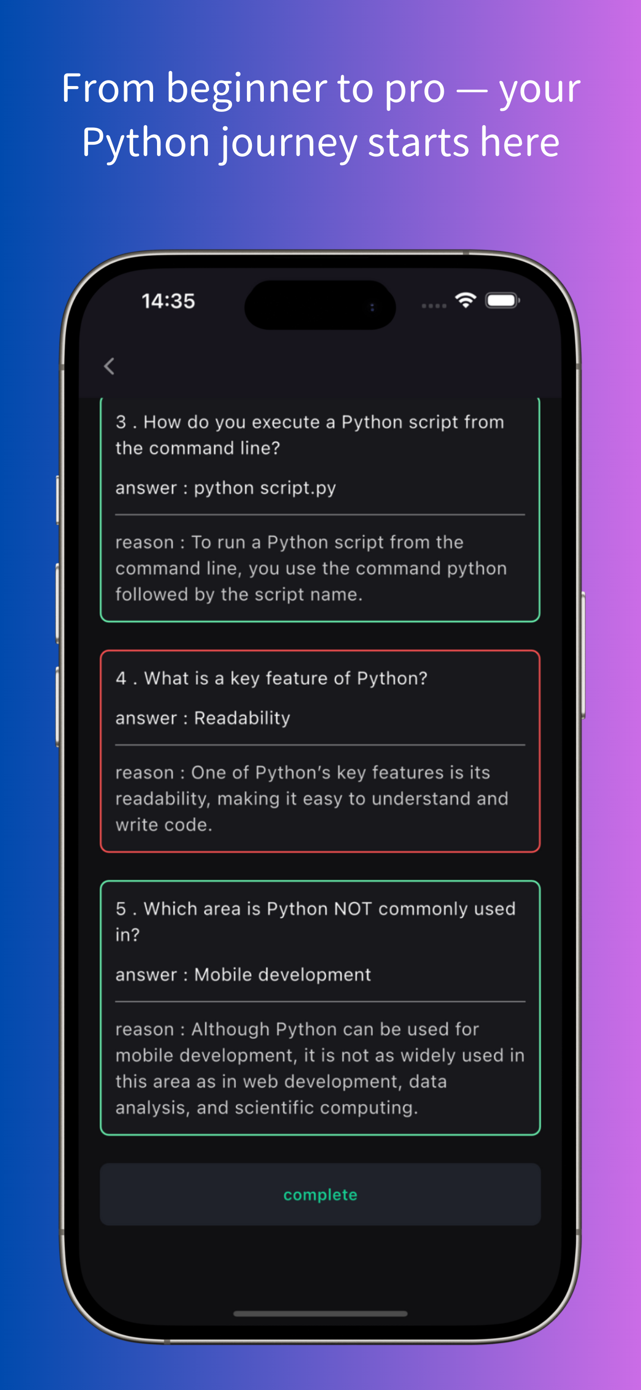 learn python quiz : python
