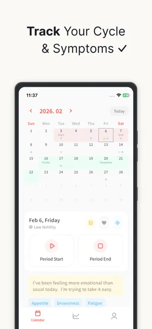 RedTime: Simple Period Tracker screenshot 1