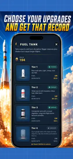 Captura de pantalla de Rocket Launch: Space Race en iPhone 4