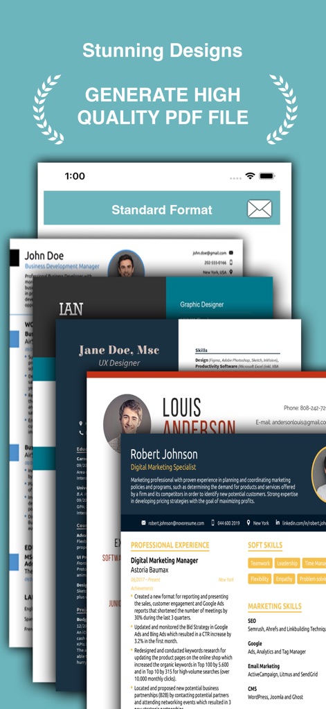 Resume Maker & CV Maker -PDF - Business App | MWM