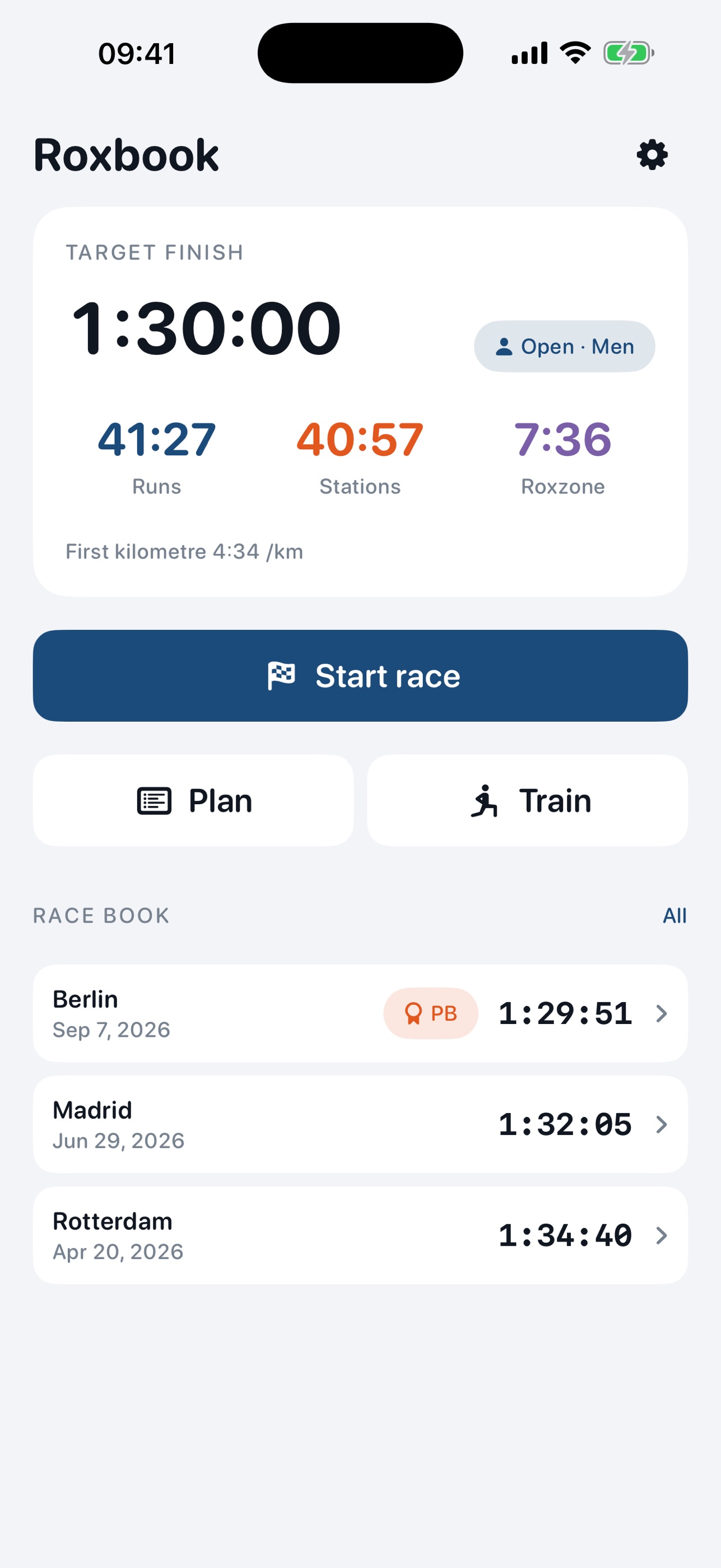 Screenshot 4 of Roxbook: Hybrid Race Splits
