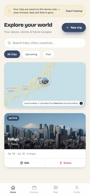 Journeybook: Easy Trip Planner screenshot 1