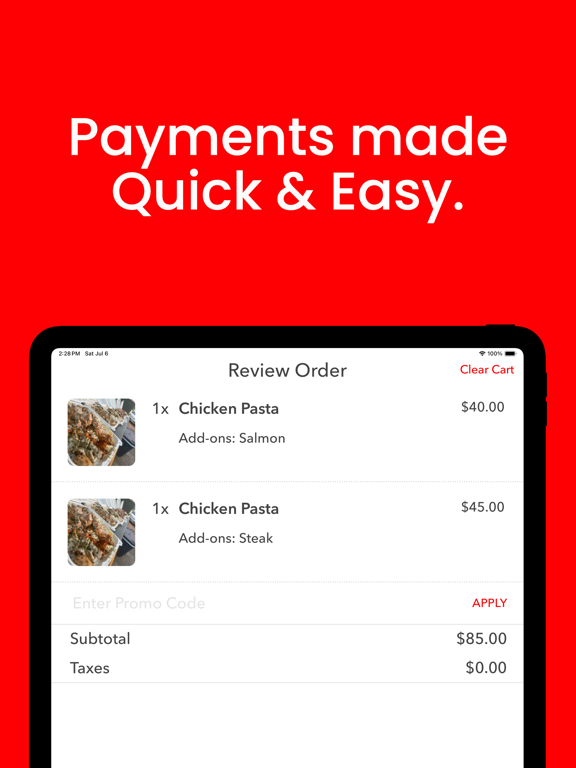 It's On The Flo Catering iPad screenshot 3 - Food & Drink app