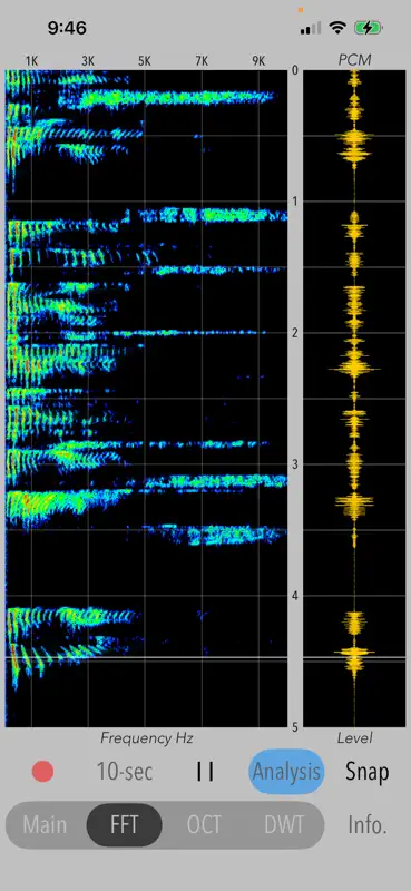 Wavelet Voice Sonogram screenshot 3 of 10