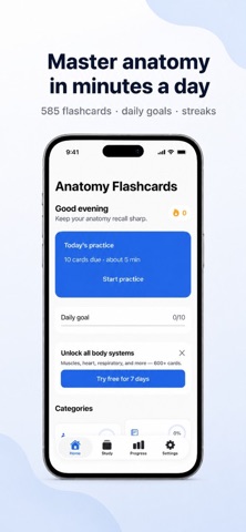 Anatomy Flashcards iPhone screenshot