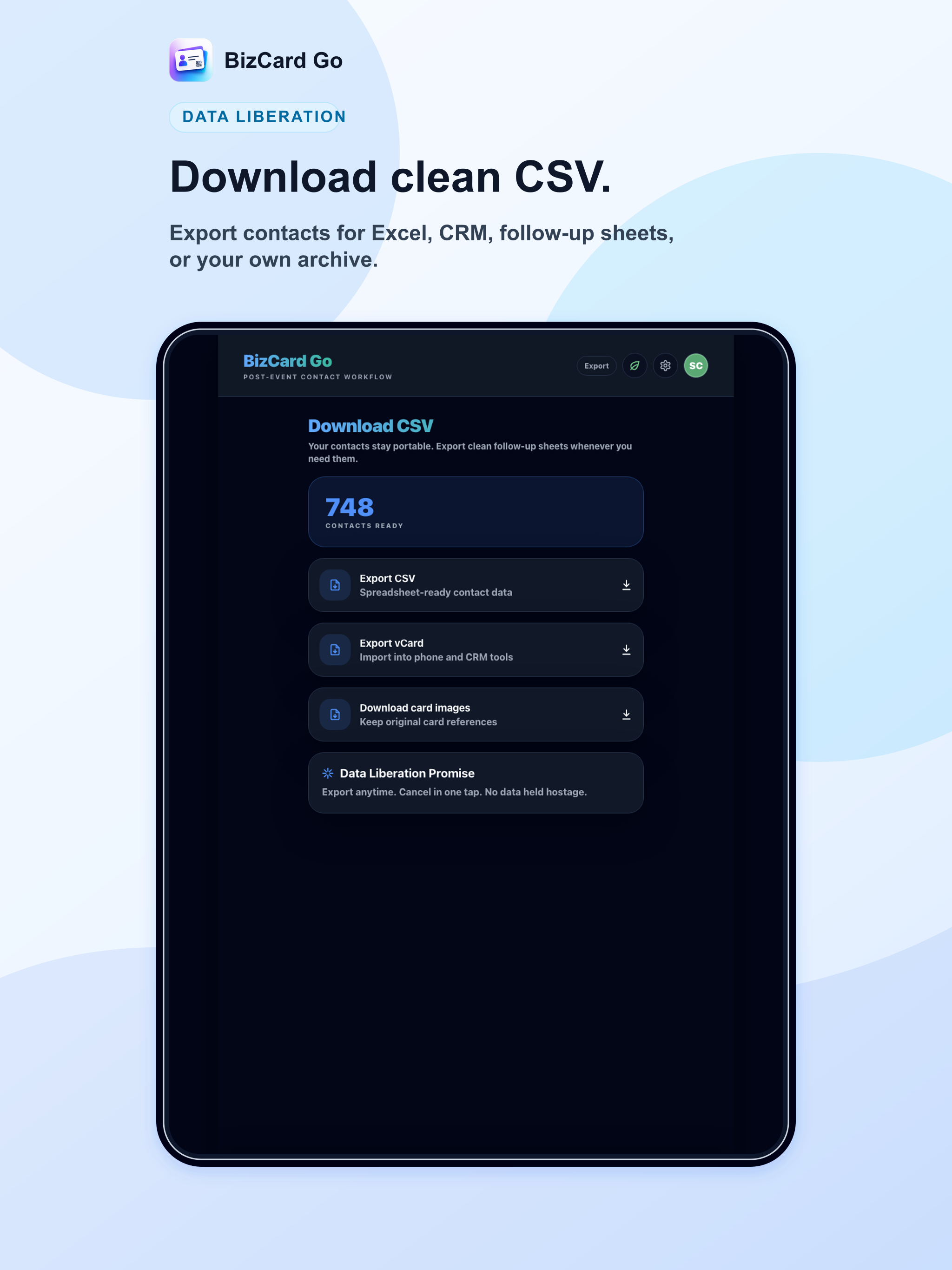 BizCard Go: Business Card Scan screenshot 10